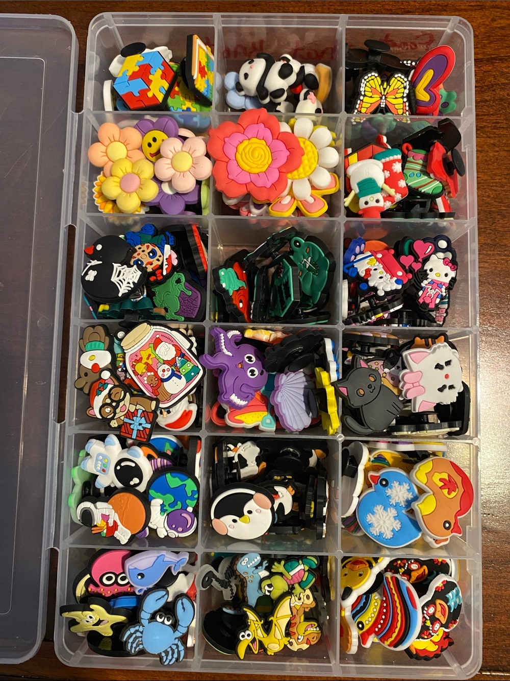 Bundle Assorted Croc Shoe Charms - Colorful Flower, Animal & Character plus Box